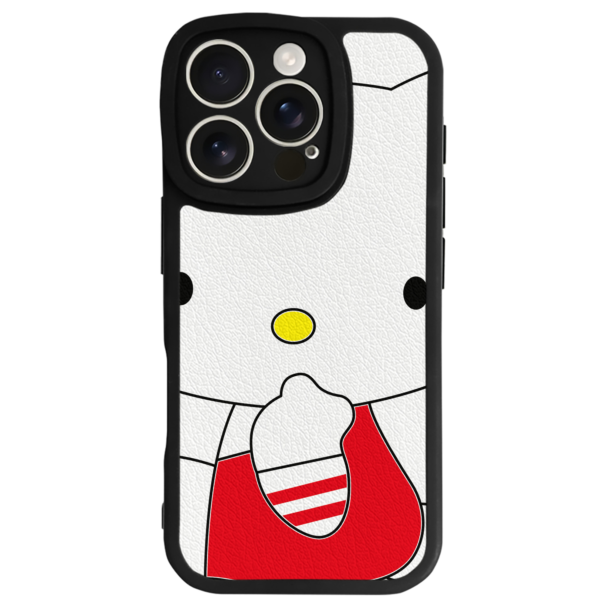 （画像用） Hello Kitty ハローキティ 【iPhone 16シリーズ対応】シリコンスマホケース（レザー調） 材質：シリコン